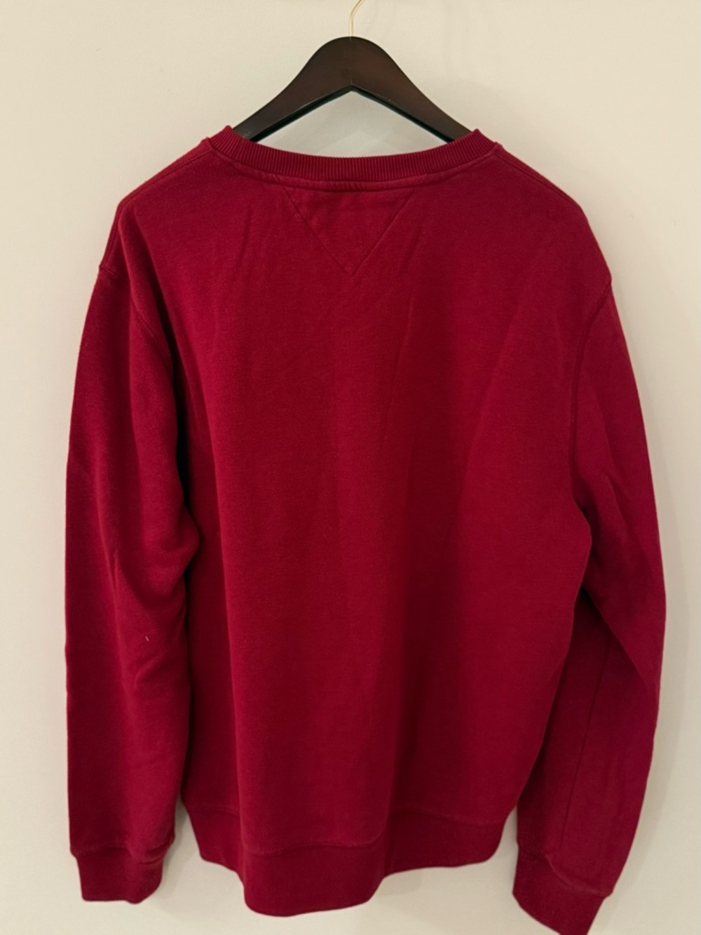 Tommy Hilfiger Men's Crewneck Sweater - Wine Red - Picture 2 of 4